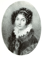 Josephine klein Josephine Gräfin Deam von Stritez, geb. Gräfin Brunswick. Unsignierte Miniatur. (Landon)